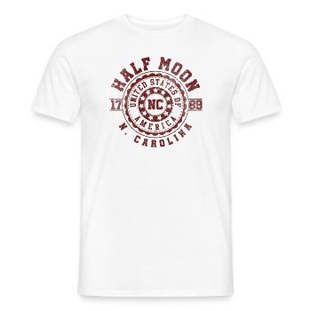 Demi-lune NC | Cadeau de voyage en Caroline du Nord - T-shirt homme - blanc - Devant - AI Model Male 178 dark (178cm)