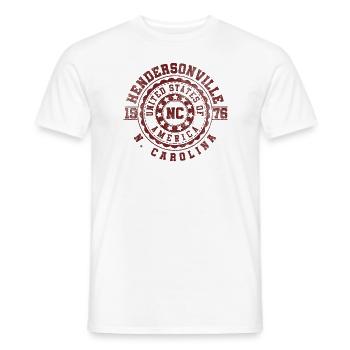 Hendersonville NC | North Carolina Reise Geschenk - Männer T-Shirt - Weiß - Vorne - AI Model Male 178 dark (178cm)