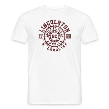 Lincolnton, Caroline du Nord | Cadeau de voyage en Caroline du Nord - T-shirt homme - blanc - Devant - AI Model Male 178 dark (178cm)