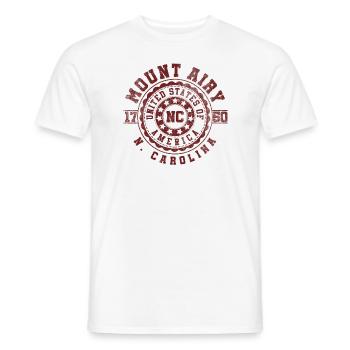 Mount Airy, NC | North Carolina Travel Gift - Men's T-Shirt - white - Front - AI Model Male 178 dark (178cm)
