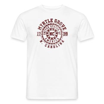 Myrtle Grove, NC | North Carolina Travel Gift - Men's T-Shirt - white - Front - AI Model Male 178 dark (178cm)