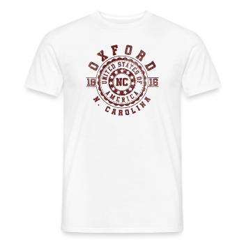 Oxford NC | North Carolina Reise Geschenk - Männer T-Shirt - Weiß - Vorne - AI Model Male 178 dark (178cm)