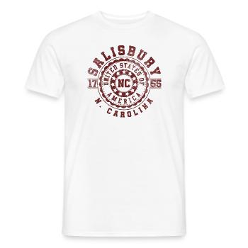 Salisbury NC | North Carolina Reise Geschenk - Männer T-Shirt - Weiß - Vorne - AI Model Male 178 dark (178cm)
