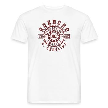 Roxboro NC | North Carolina Reise Geschenk - Männer T-Shirt - Weiß - Vorne - AI Model Male 178 dark (178cm)