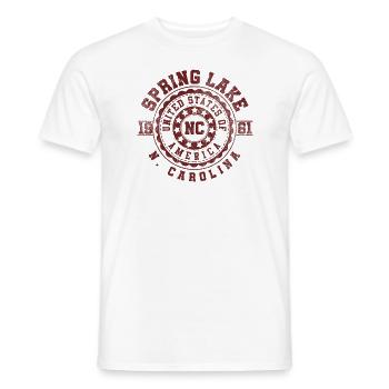 Spring Lake NC | North Carolina Travel Gift - Men's T-Shirt - white - Front - AI Model Male 178 dark (178cm)