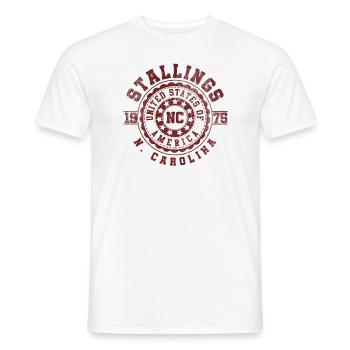 Stallings NC | North Carolina Travel Gift - Men's T-Shirt - white - Front - AI Model Male 178 dark (178cm)