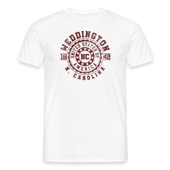 Weddington NC | North Carolina Reise Geschenk - Männer T-Shirt - Weiß - Vorne - AI Model Male 178 dark (178cm)