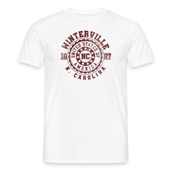 Winterville NC | North Carolina Reise Geschenk - Männer T-Shirt - Weiß - Vorne - AI Model Male 178 dark (178cm)