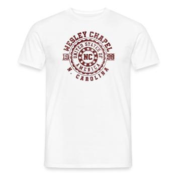 Wesley Chapel NC | North Carolina Travel Gift - Men's T-Shirt - white - Front - AI Model Male 178 dark (178cm)