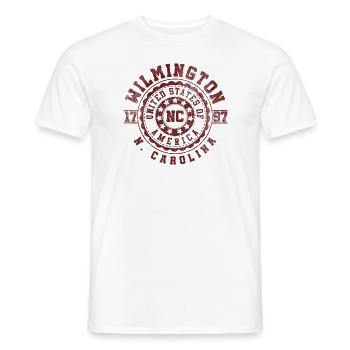 Wilmington NC | North Carolina Reise Geschenk - Männer T-Shirt - Weiß - Vorne - AI Model Male 178 dark (178cm)
