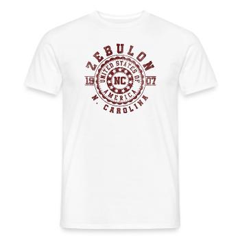 Zebulon NC | North Carolina Reise Geschenk - Männer T-Shirt - Weiß - Vorne - AI Model Male 178 dark (178cm)