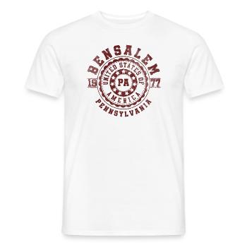 Bensalem PA | Pennsylvania - & Gift - Men's T-Shirt - white - Front - AI Model Male 178 dark (178cm)