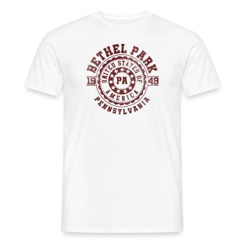 Bethel Park, Pennsylvanie | Pennsylvanie - & Cadeau - T-shirt homme - blanc - Devant - AI Model Male 178 dark (178cm)