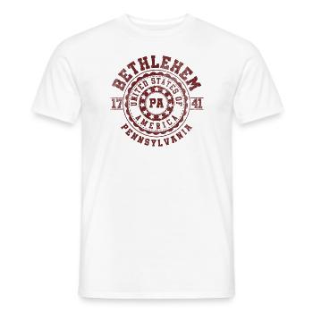 Bethlehem PA | Pennsylvania - & Gift - Men's T-Shirt - white - Front - AI Model Male 178 dark (178cm)