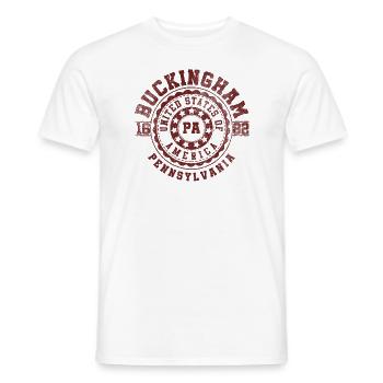 Buckingham PA | Pennsylvania - & Gift - Men's T-Shirt - white - Front - AI Model Male 178 dark (178cm)