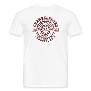 Chambersburg, PA | Pennsylvania - & Gift - Men's T-Shirt - white - Front - AI Model Male 178 dark (178cm)