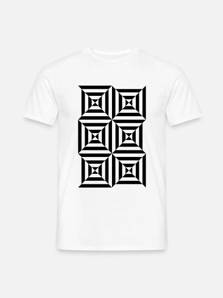Abstrakte Kunst in schwarz weiß - Männer T-Shirt - Weiß