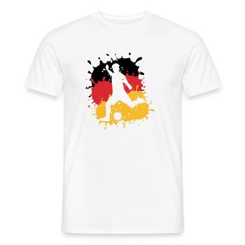 Fußball, Deutschland,Flagge, Fußballer,Graffiti - Männer T-Shirt - Weiß - Vorne - AI Model Male 178 dark (178cm)