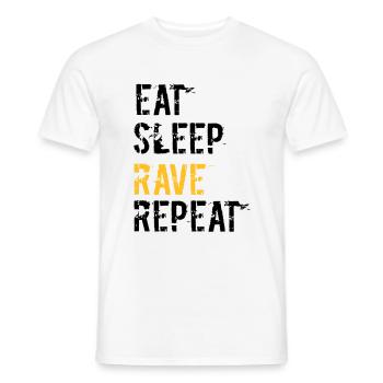 Rave et répète - T-shirt homme - blanc - Devant - AI Model Male 178 dark (178cm)