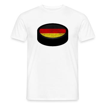 Équipe d’Allemagne Hockey Puck - T-shirt homme - blanc - Devant - AI Model Male 178 dark (178cm)