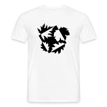 Autumn Leaves Abstract - Men's T-Shirt - white - Front - AI Model Male 178 dark (178cm)