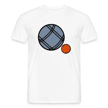 petanque boule sport17 - T-shirt homme - blanc - Devant - AI Model Male 178 dark (178cm)