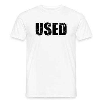 USED - Men's T-Shirt - white - Front - AI Model Male 178 dark (178cm)