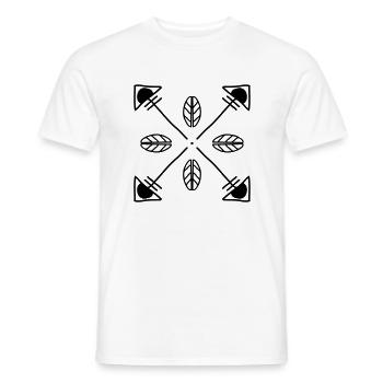 Hipster Pfeile, Vintage, Pfeil, Feder - Männer T-Shirt - Weiß - Vorne - AI Model Male 178 dark (178cm)
