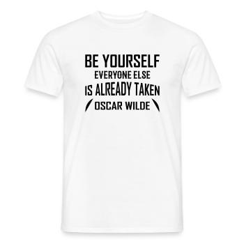 Oscar Wilde - Men's T-Shirt - white - Front - AI Model Male 178 dark (178cm)