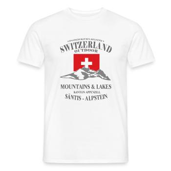 säntis, appenzell, schweiz, Suisse, alpstein - Men's T-Shirt - white - Front - AI Model Male 178 dark (178cm)