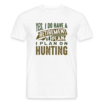 Ruhestandsplan Jagd - Männer T-Shirt - Weiß - Vorne - AI Model Male 178 dark (178cm)