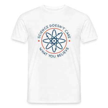 La science ne se soucie pas de ce que vous croyez - T-shirt homme - blanc - Devant - AI Model Male 178 dark (178cm)