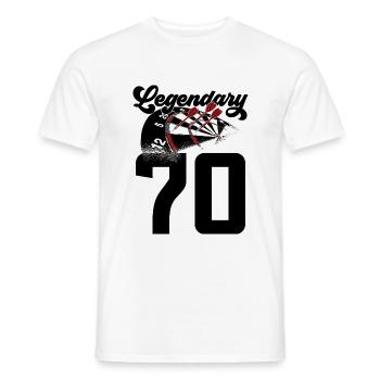 70TH BIRTHDAY DART LEGEND 1951 - Men's T-Shirt - white - Front - AI Model Male 178 dark (178cm)