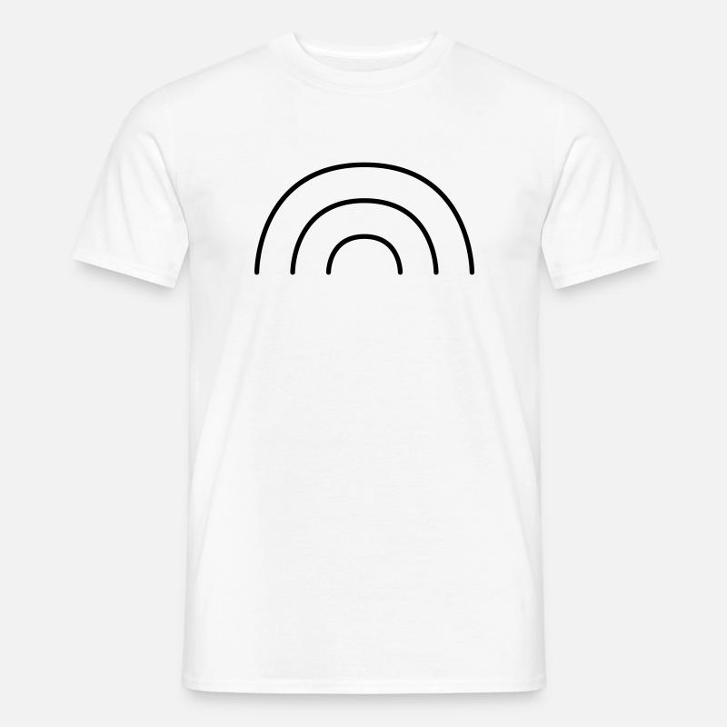 abstrakter Regenbogen - Männer T-Shirt - Weiß