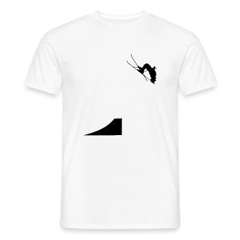 Ski,Ski fahren,Skiing,Apres ski,freeski,freeskiing - Männer T-Shirt - Weiß - Vorne - AI Model Male 178 dark (178cm)