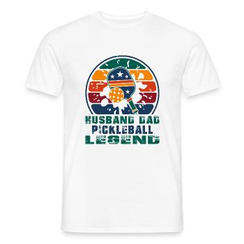 Husband Dad Pickleball legend - T-shirt homme - blanc - Devant - AI Model Male 178 dark (178cm)