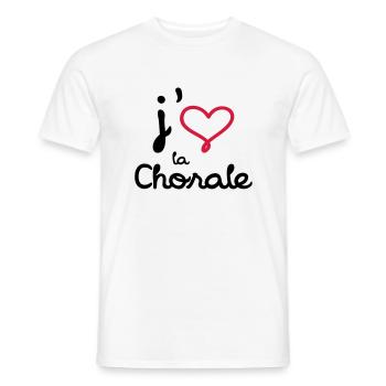 J'aime la Chorale - Men's T-Shirt - white - Front - AI Model Male 178 dark (178cm)