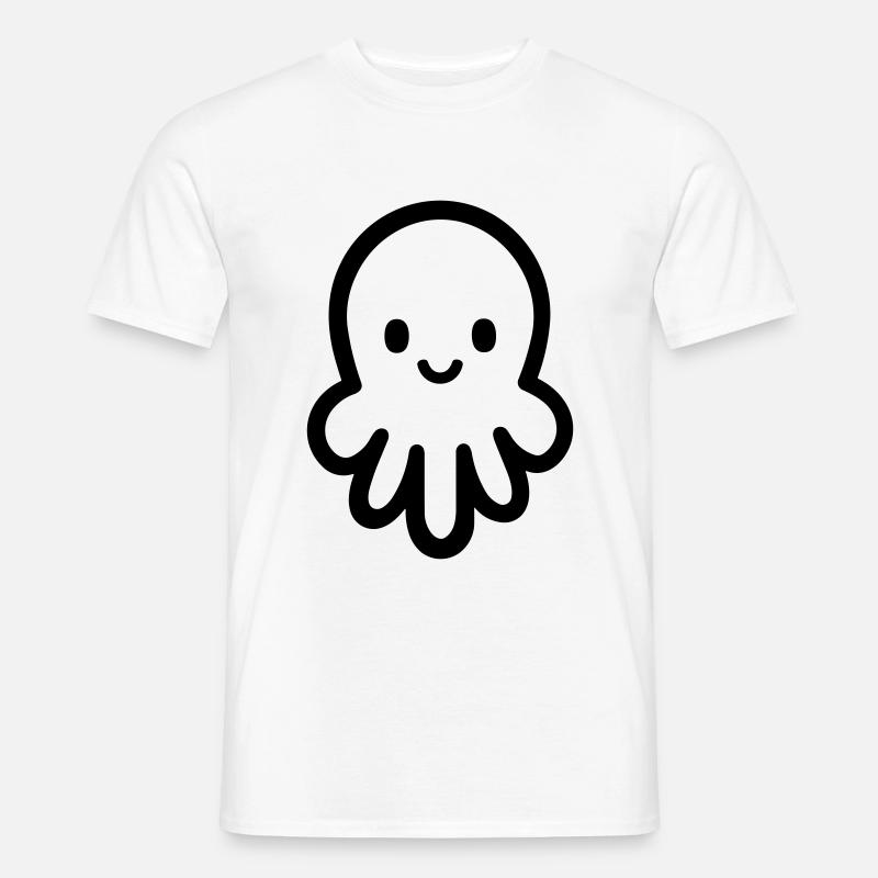 Krake - Männer T-Shirt - Weiß