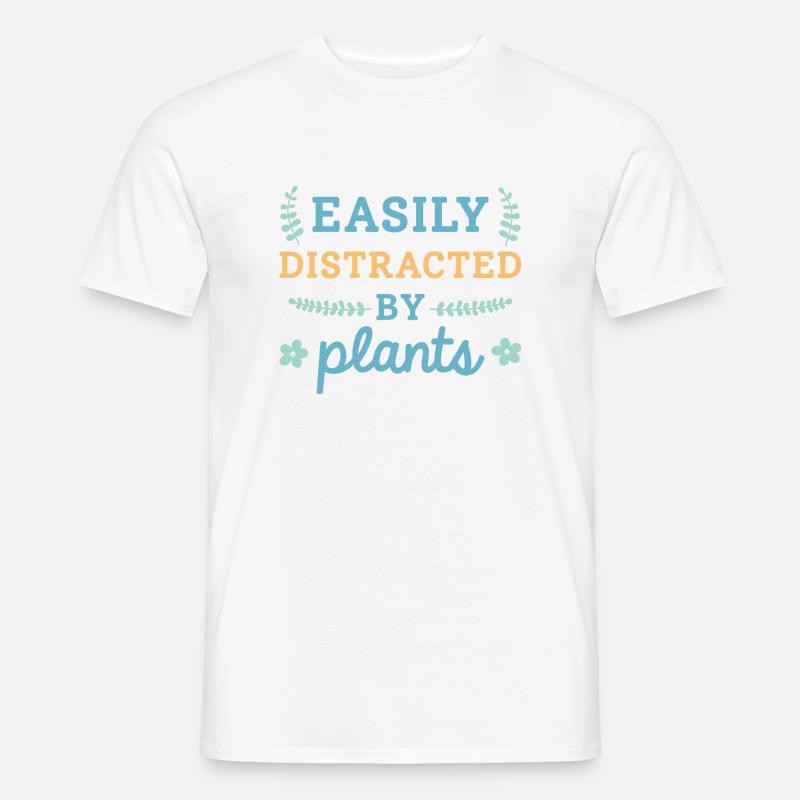 Easily Distracted By Plants - Men’s T-shirt - white