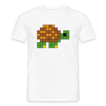 Turtle Pixel Art - Men's T-Shirt - white - Front - AI Model Male 178 dark (178cm)