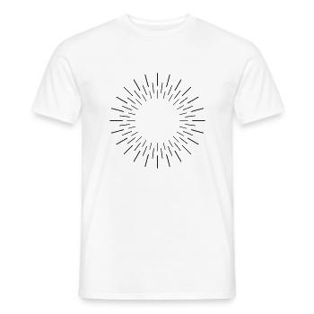 feux d'artifice abstrait - T-shirt homme - blanc - Devant - AI Model Male 178 dark (178cm)