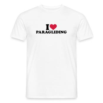I love Paragliding - T-shirt homme - blanc - Devant - AI Model Male 178 dark (178cm)