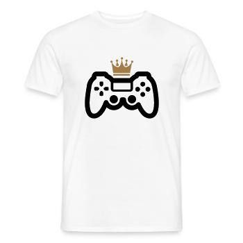 game king - Men's T-Shirt - white - Front - AI Model Male 178 dark (178cm)