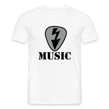 musique - T-shirt homme - blanc - Devant - AI Model Male 178 dark (178cm)