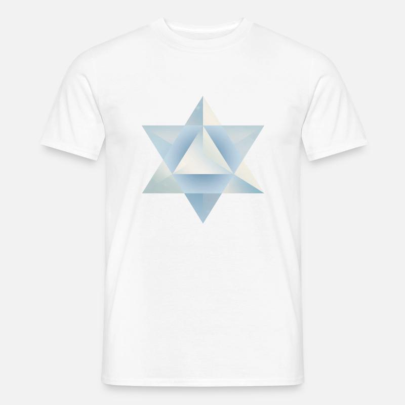 Merkaba - Männer T-Shirt - Weiß