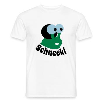 Schnecki - Männer T-Shirt - Weiß - Vorne - AI Model Male 178 dark (178cm)