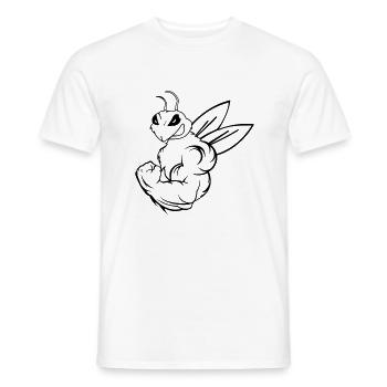 strong_bee_01 - Men's T-Shirt - white - Front - AI Model Male 178 dark (178cm)