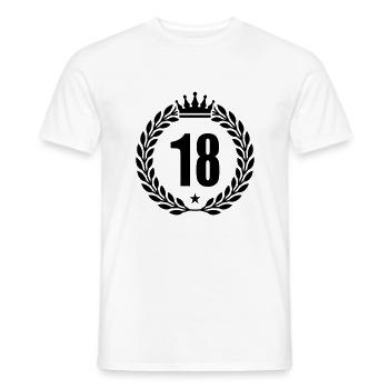 18 kranz krone - Männer T-Shirt - Weiß - Vorne - AI Model Male 178 dark (178cm)