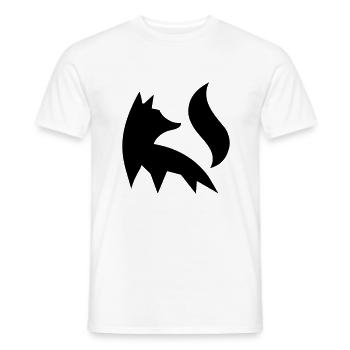 Fox Silhouette Forêt Nature Animal Renard Roux Vecteur - T-shirt homme - blanc - Devant - AI Model Male 178 dark (178cm)