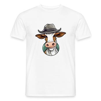 Kija the cow - Men's T-Shirt - white - Front - AI Model Male 178 dark (178cm)